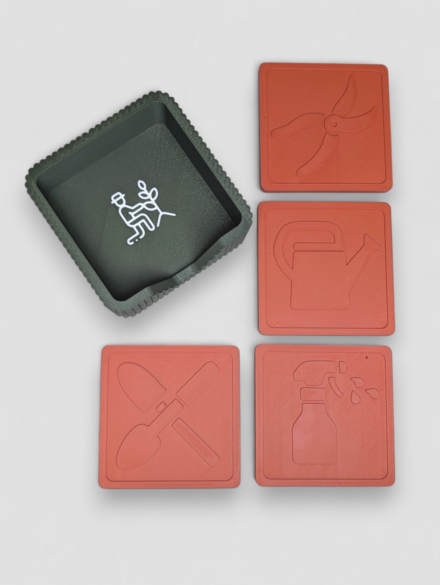 Garden Tool Coaster Set