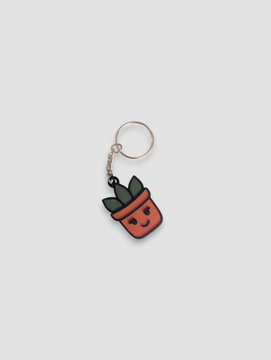 Blush Plantmoji Keychain