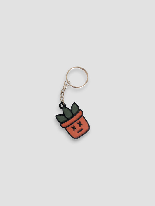 Dead Face Plantmoji Keychain