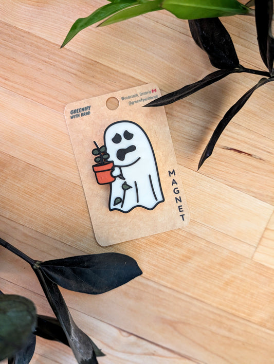 Ghost Dying Plant Magnet