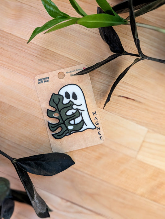 Ghost Monstera Magnet