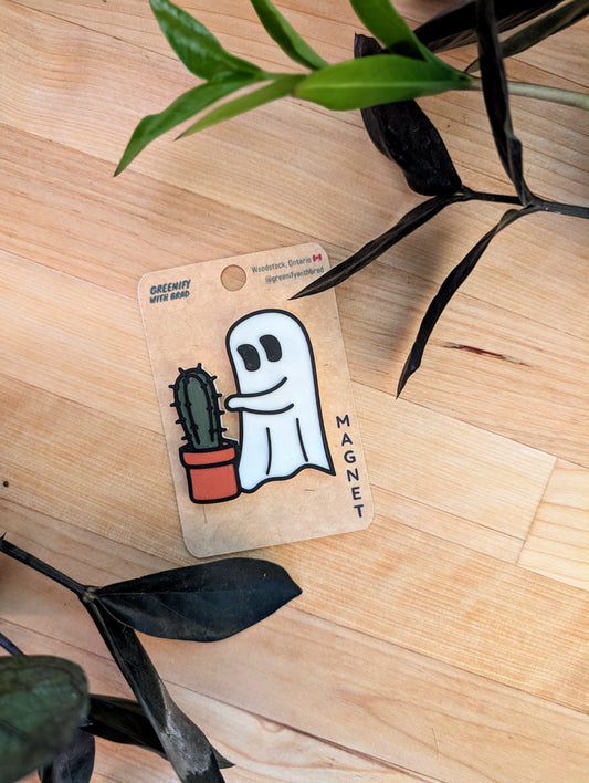 Ghost Cactus Magnet