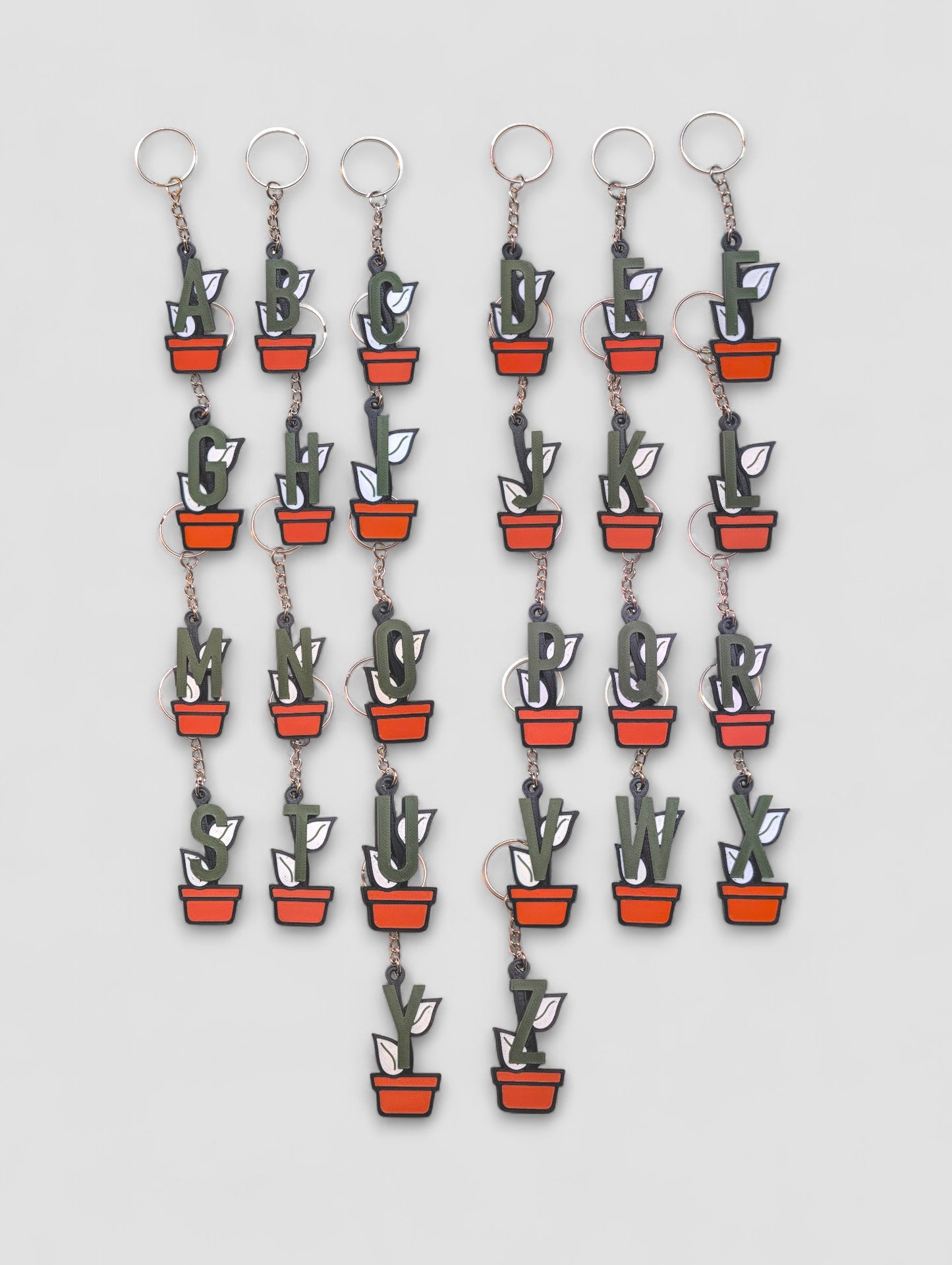Plantabet (Alphabet) Keychains
