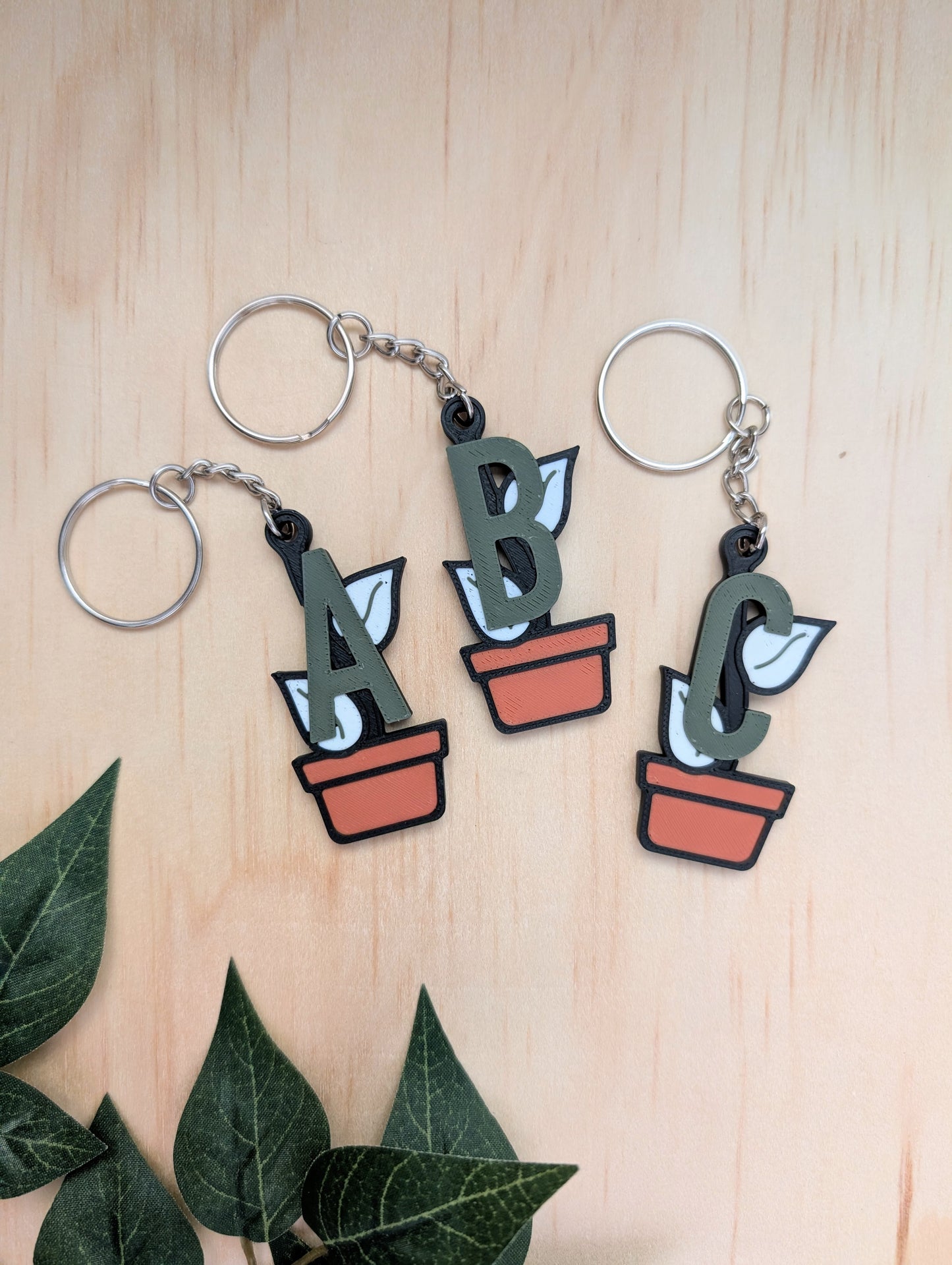 Plantabet (Alphabet) Keychains