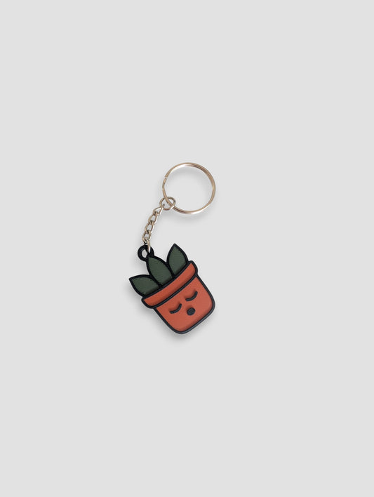 Sleepy Plantmoji Keychain
