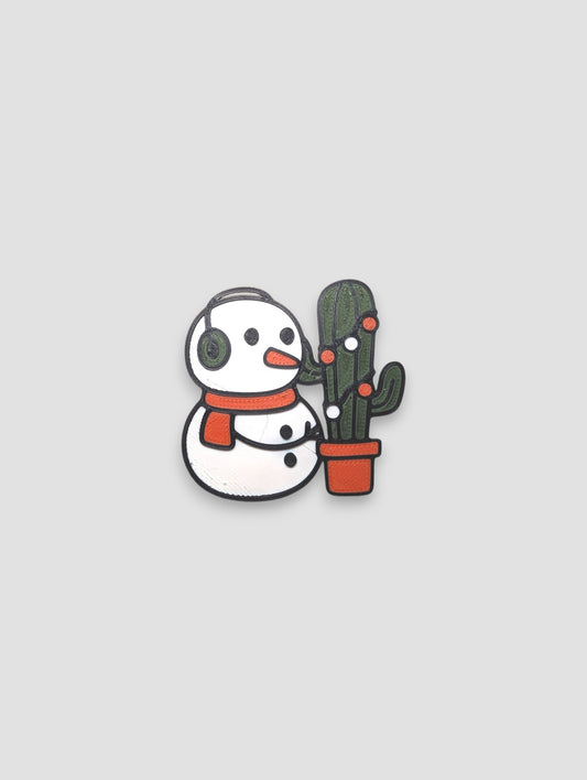 Snowman Cactus Magnet