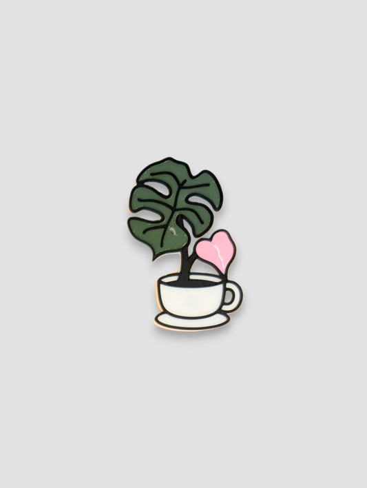 Tea Cup Monstera (Pink) Magnet