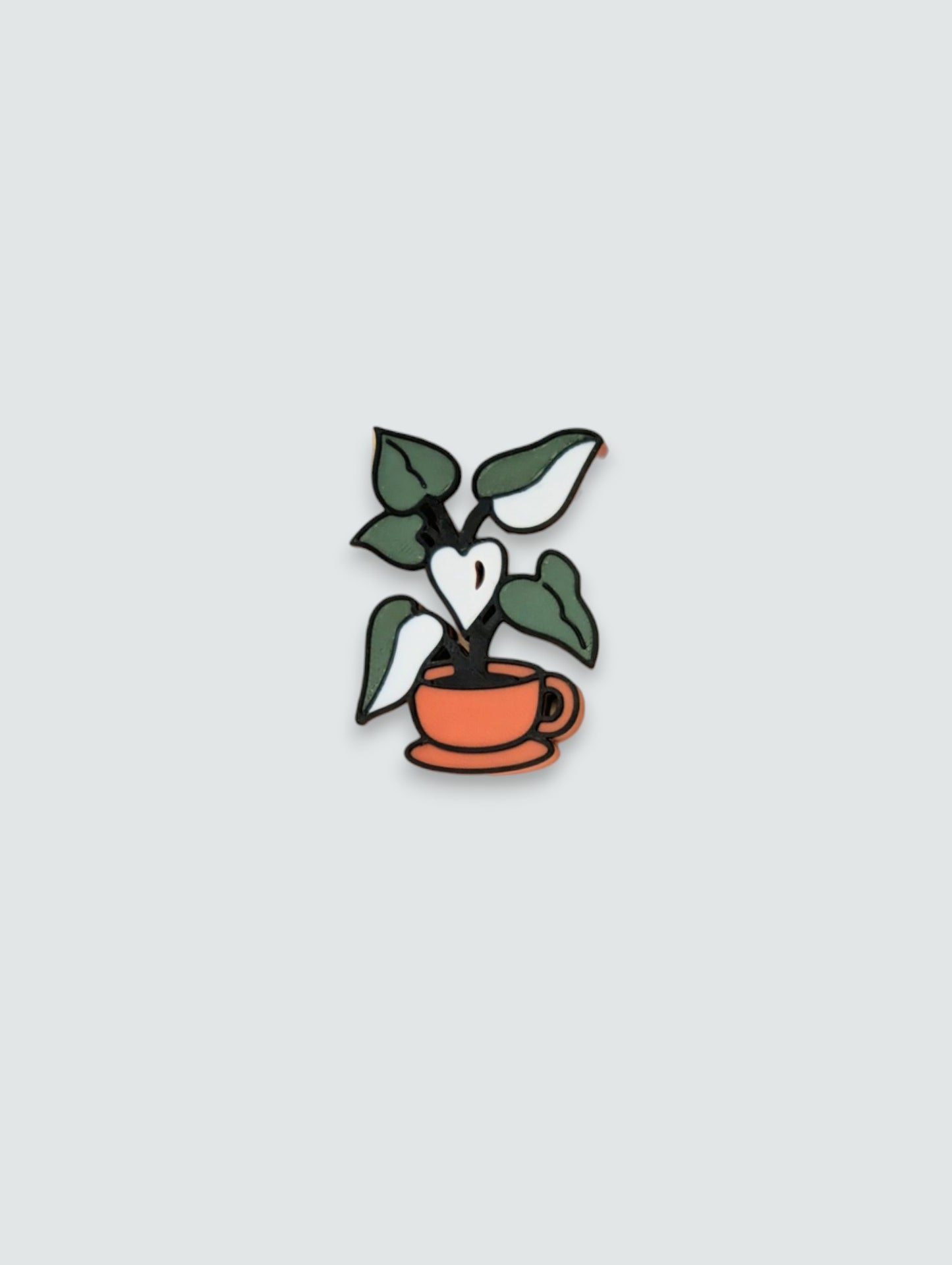 Tea Cup Philodendron (White) Magnet