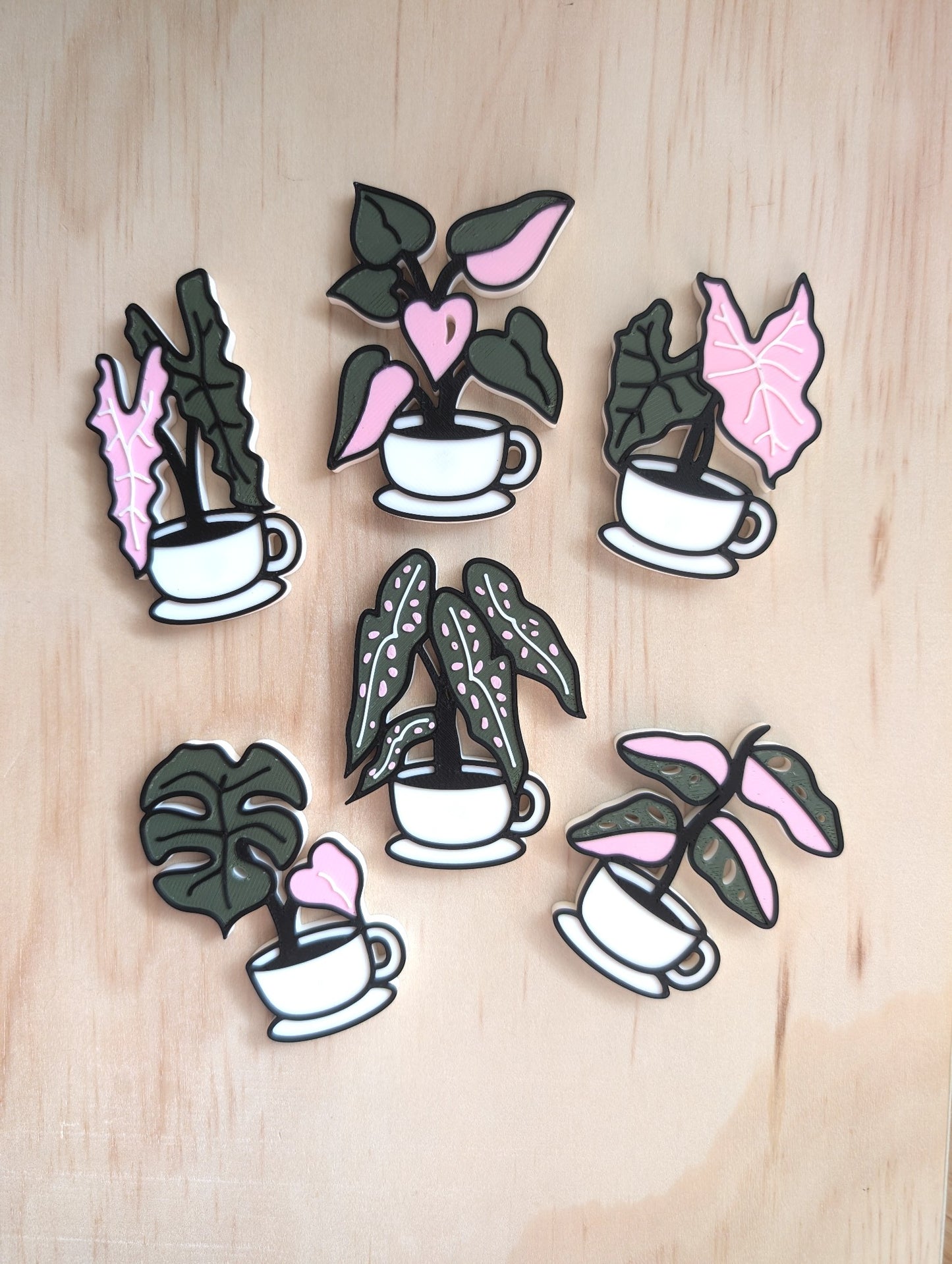 Tea Cup Plant Magnets