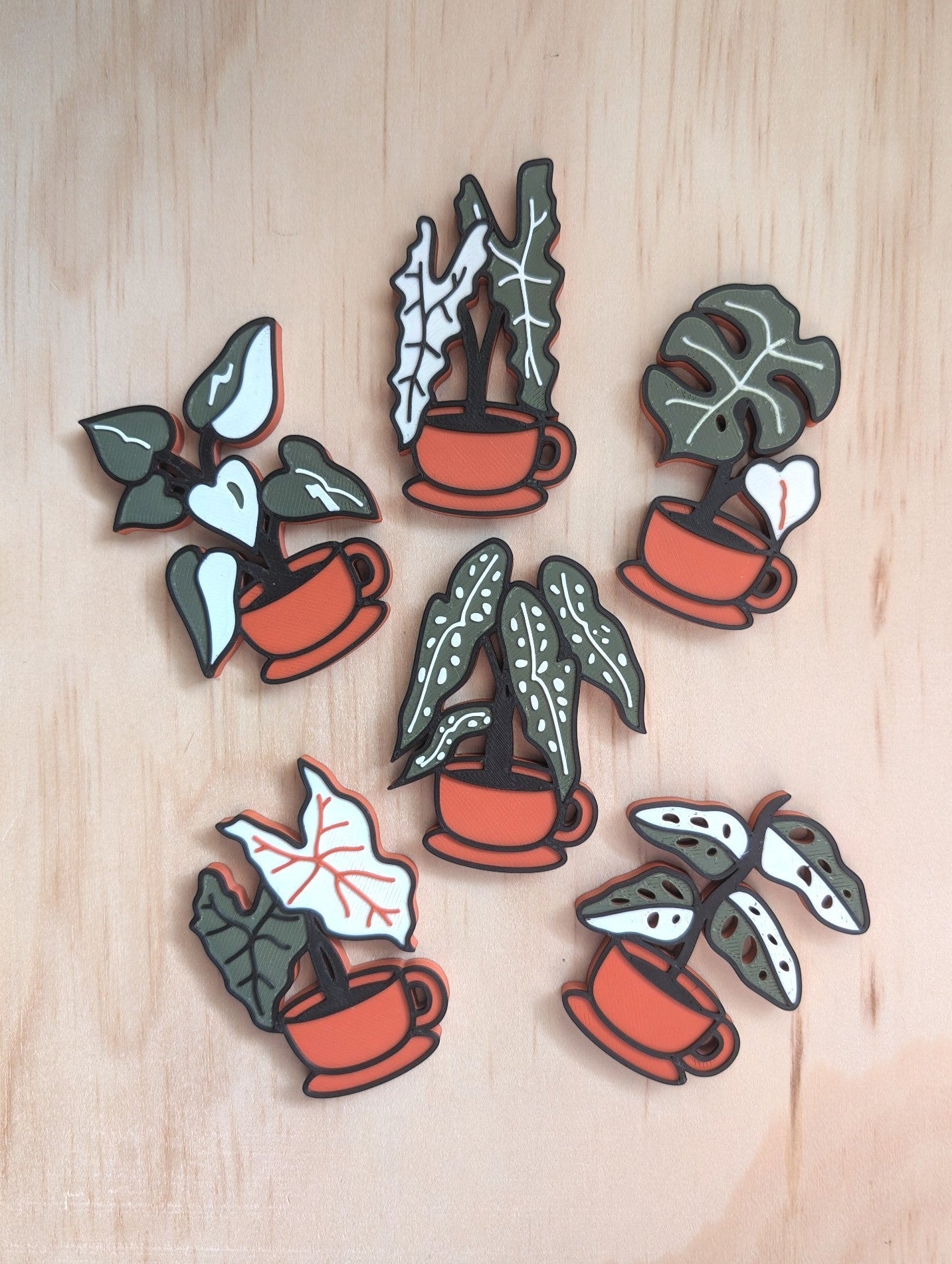 Tea Cup Plant Magnets